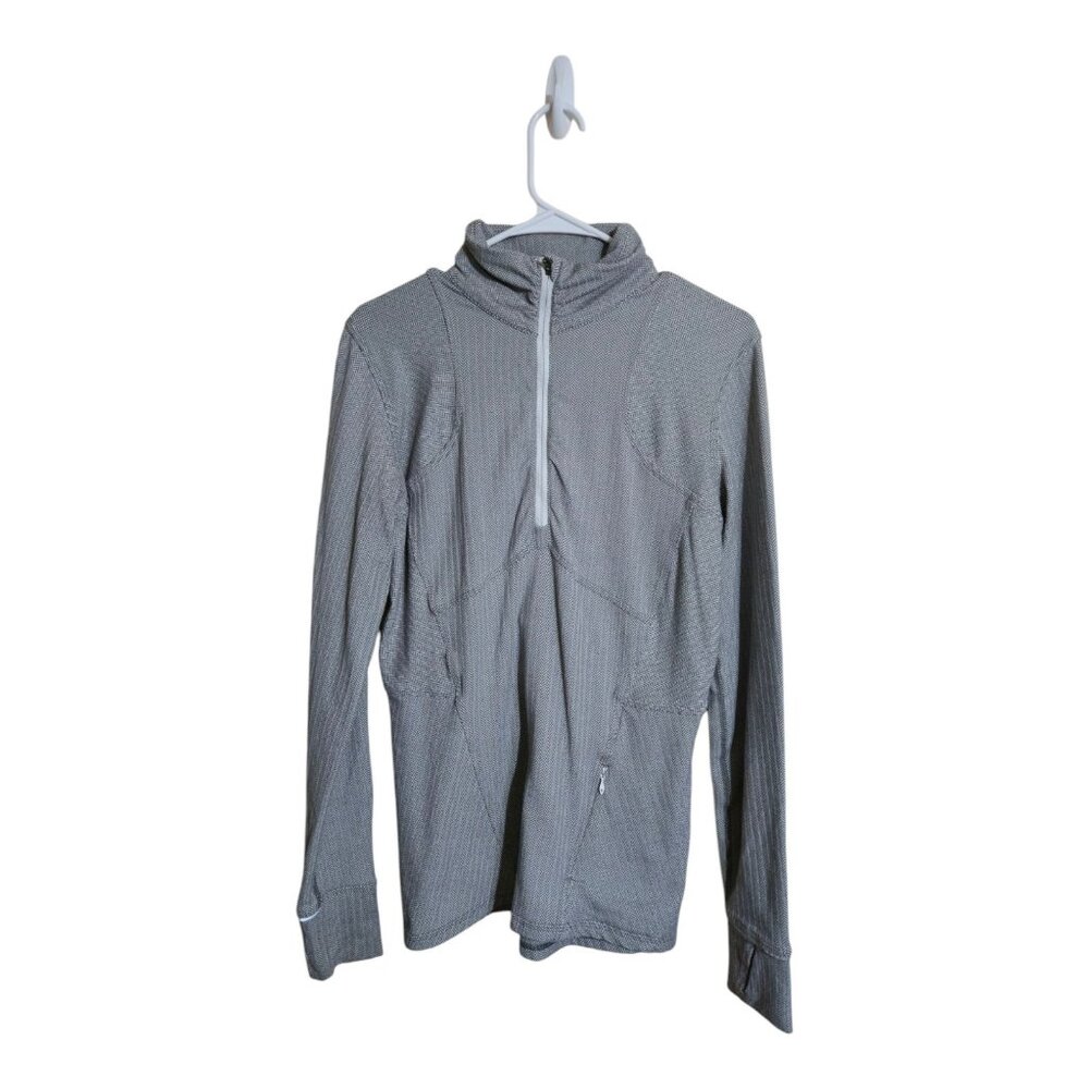Lululemon Top Women 10 Gray Kanto Catch Me  Athleisure Sportswear Training Gym